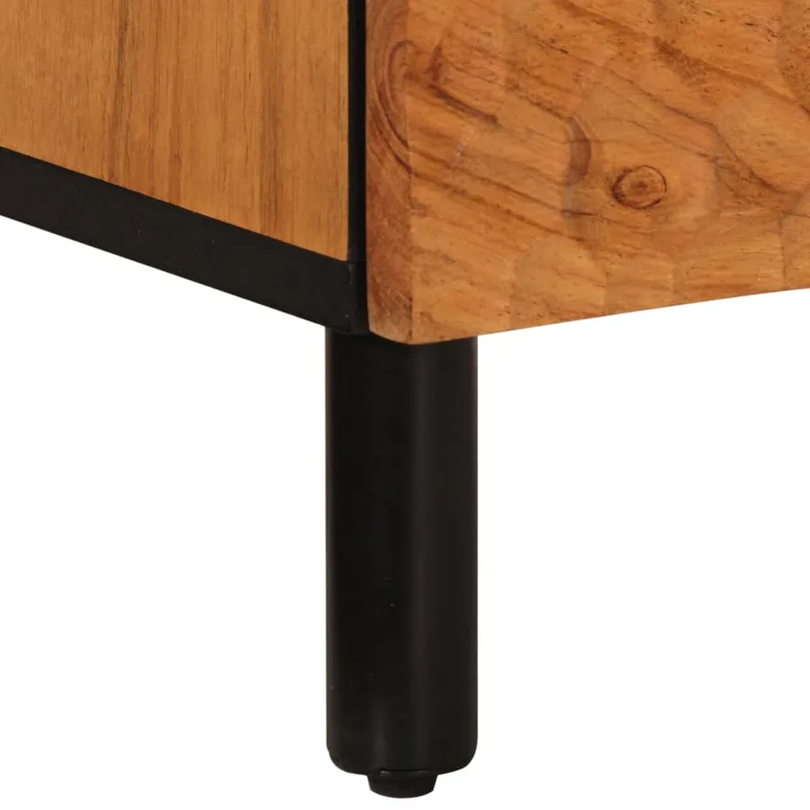 Tables de chevet 2 pcs 40x33x46 cm Bois d'acacia massif - 10