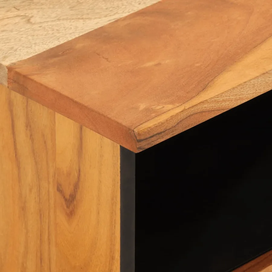 Tables de chevet 2 pcs 40x33x46 cm Bois d'acacia massif - 8