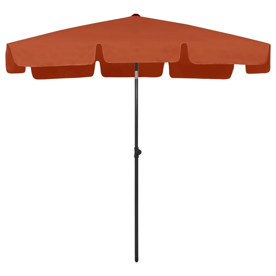 Parasol de plage terre cuite 200x125 cm - 2