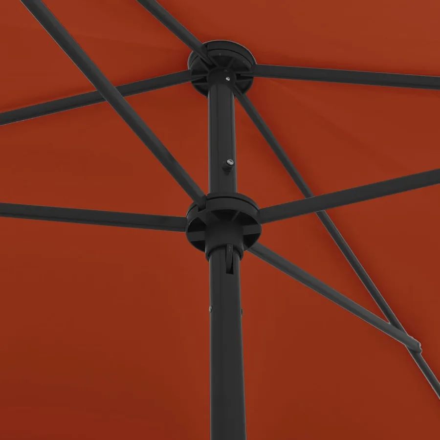 Parasol de plage terre cuite 200x125 cm - 6
