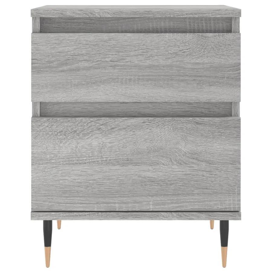 Table de chevet sonoma gris 40x35x50 cm bois d’ingénierie - 3