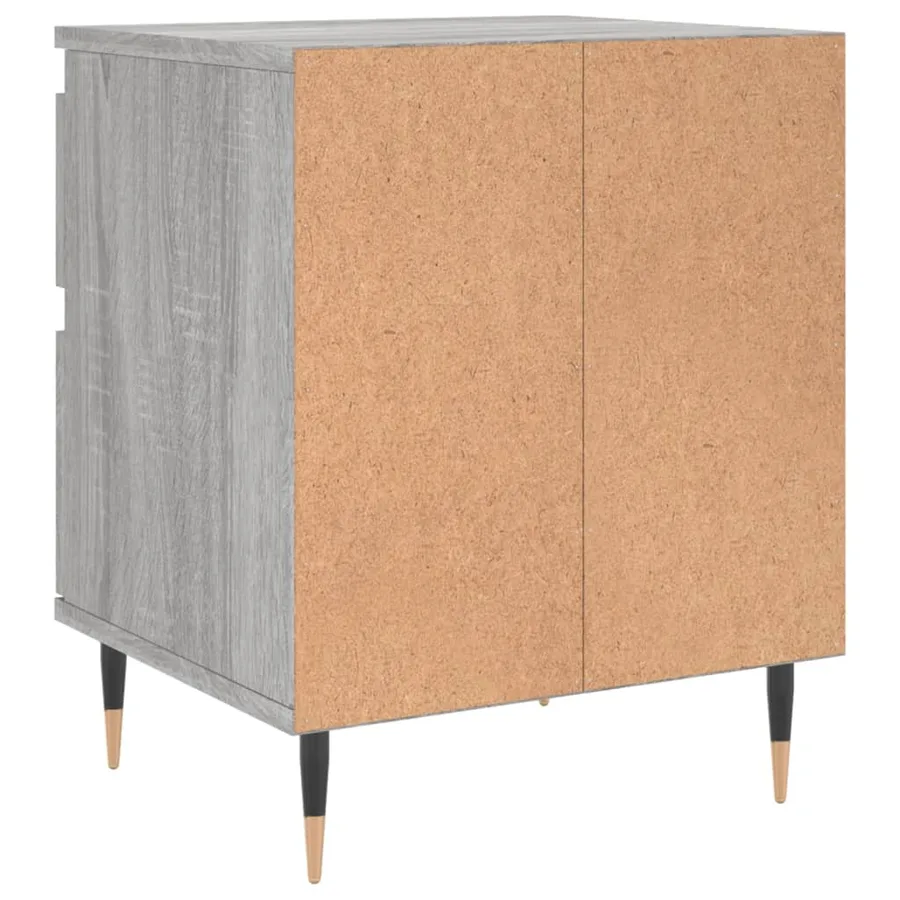 Table de chevet sonoma gris 40x35x50 cm bois d’ingénierie - 5