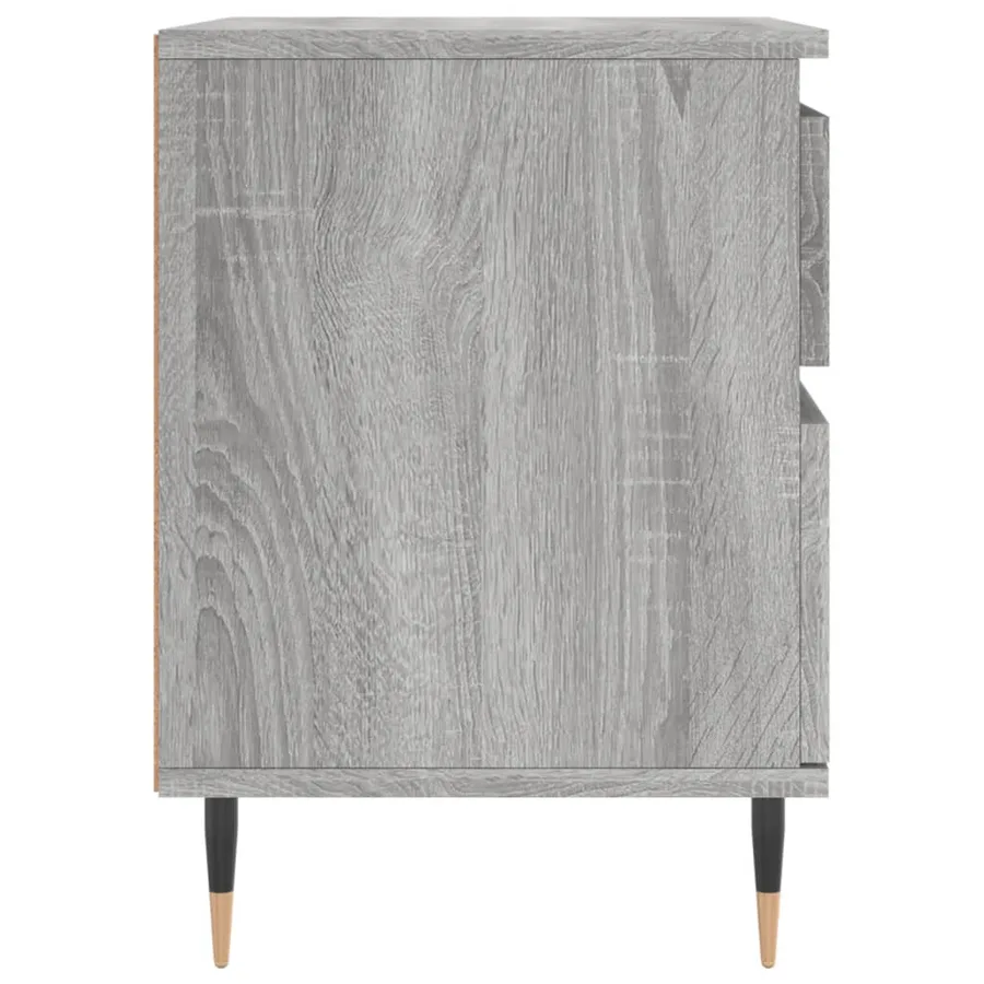 Table de chevet sonoma gris 40x35x50 cm bois d’ingénierie - 6