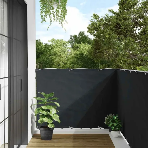 Écran de balcon Anthracite 120x400 cm Tissu Oxford