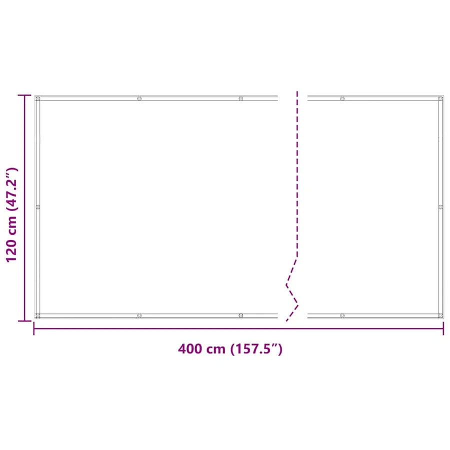 Écran de balcon Anthracite 120x400 cm Tissu Oxford - 6