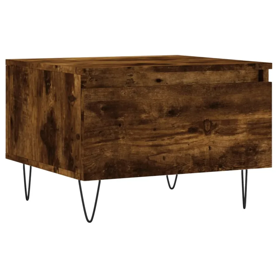 Tables basses 2 pcs chêne fumé 50x46x35 cm bois d'ingénierie - 5