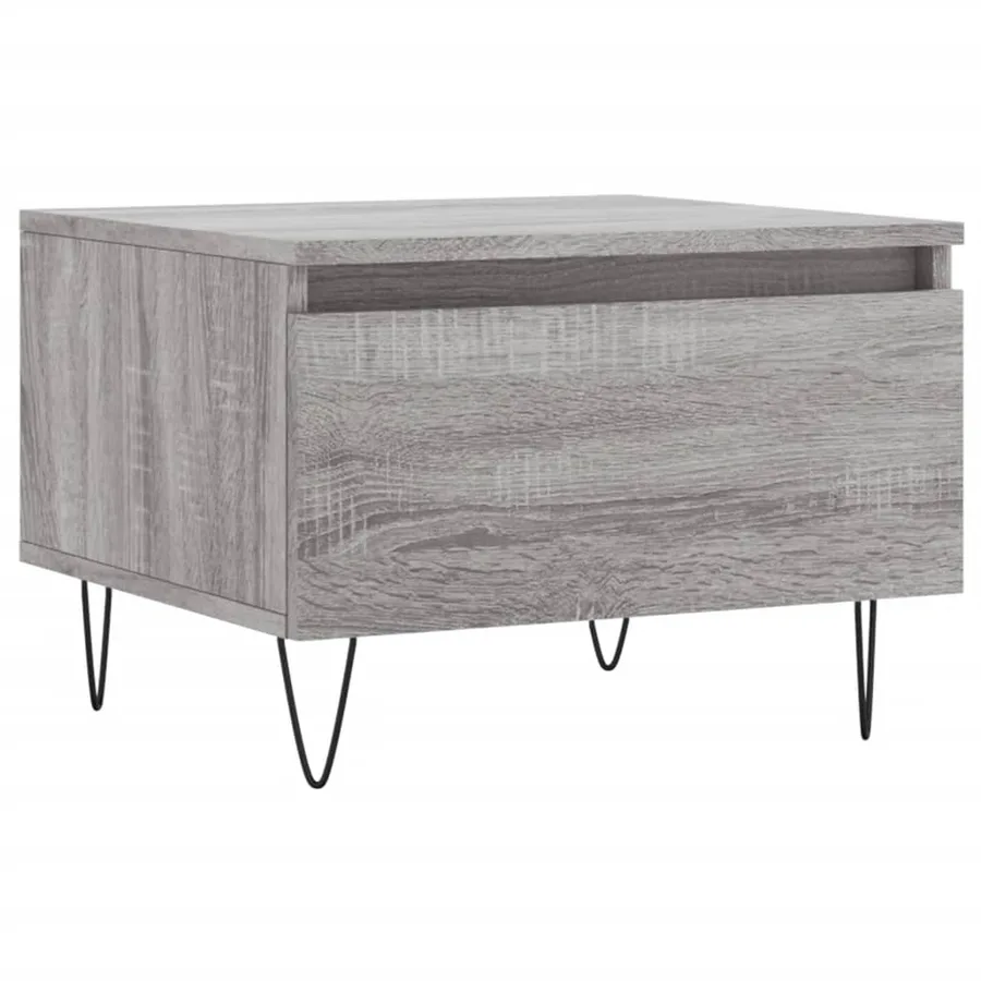 Tables basses 2 pcs sonoma gris 50x46x35 cm bois d'ingénierie - 5