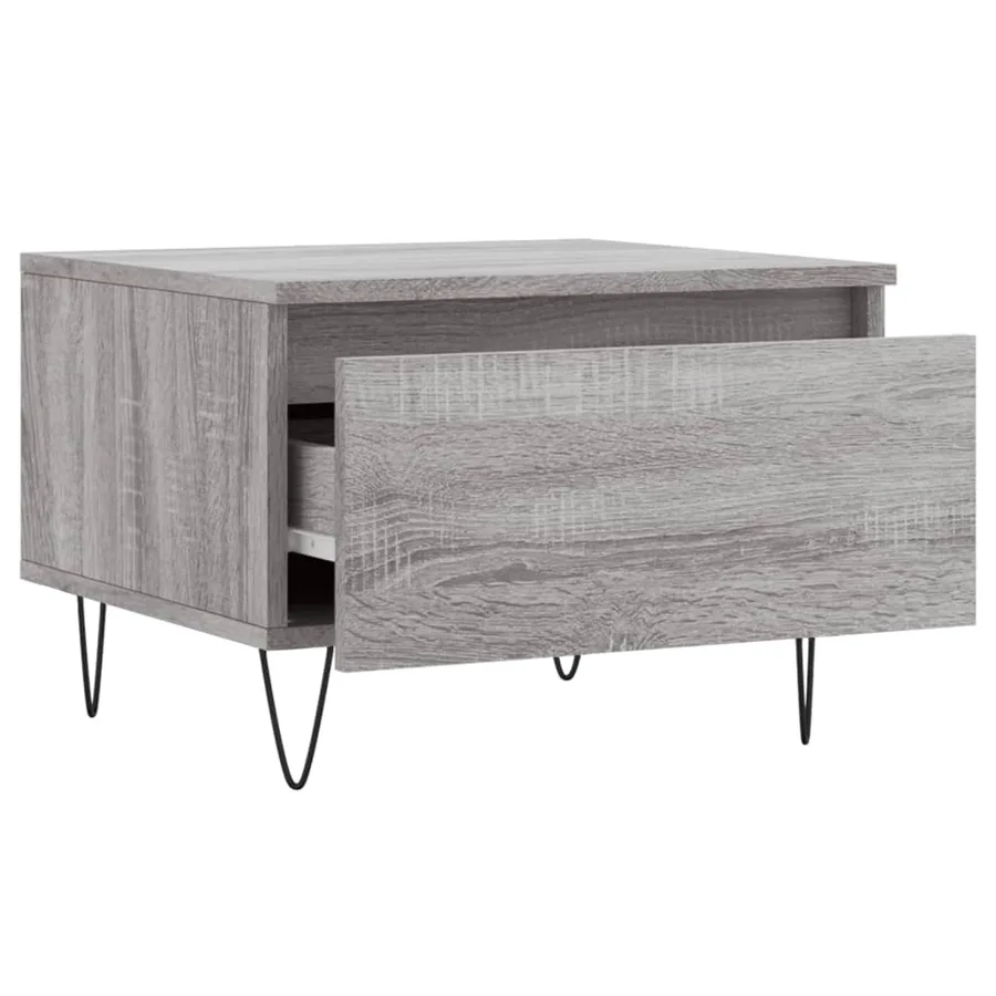 Tables basses 2 pcs sonoma gris 50x46x35 cm bois d'ingénierie - 7