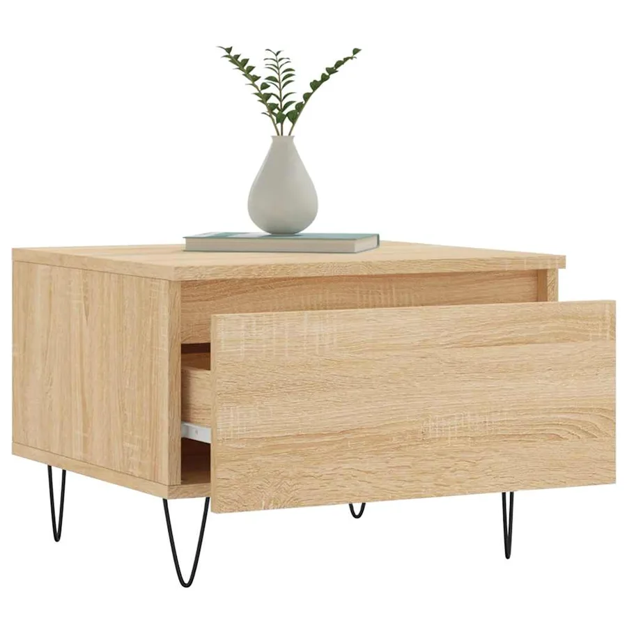 Tables basses 2 pcs chêne sonoma 50x46x35 cm bois d'ingénierie - 4
