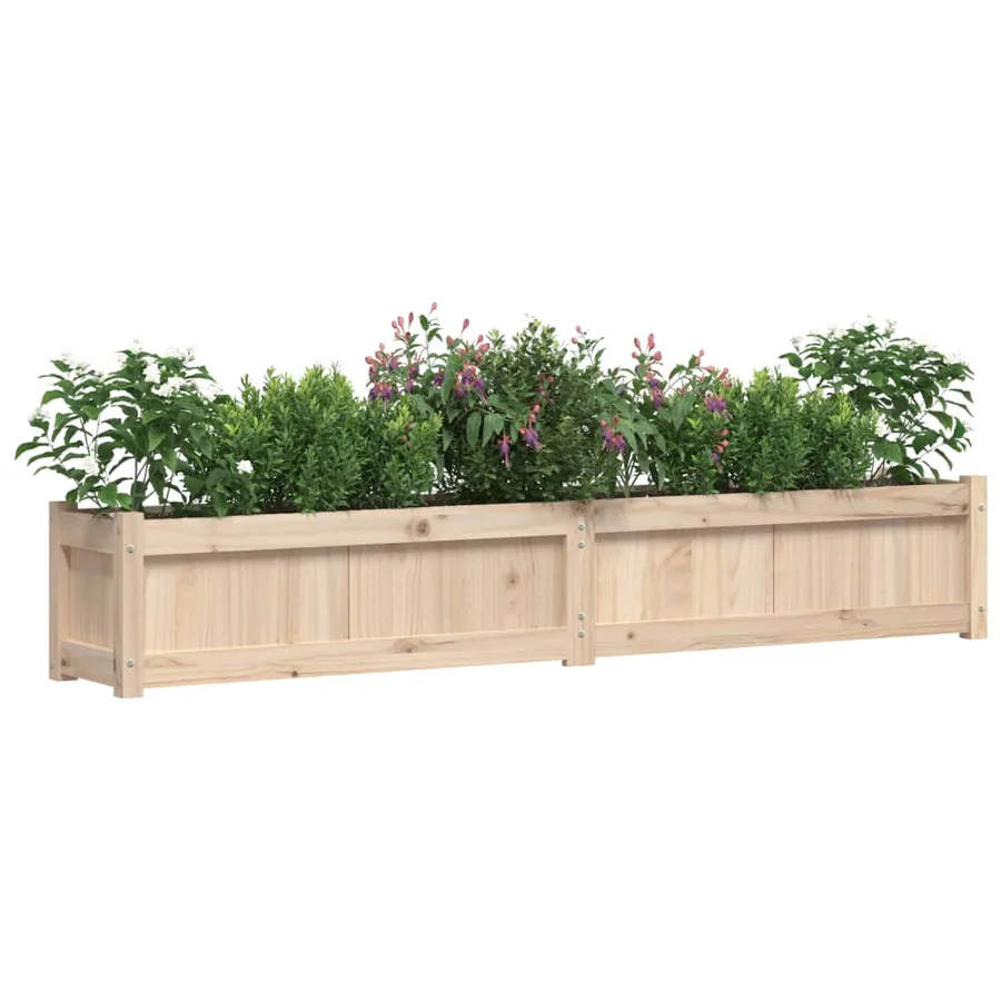 Jardinière 180x31x31 cm bois de pin massif - 4