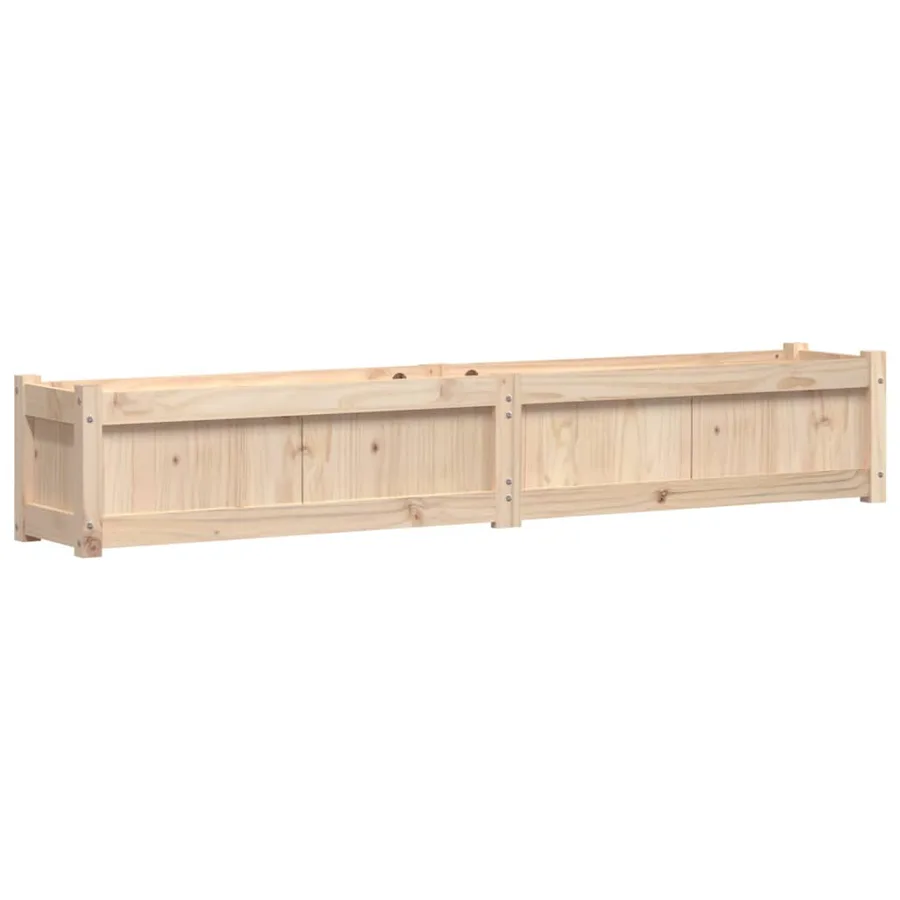Jardinière 180x31x31 cm bois de pin massif - 7
