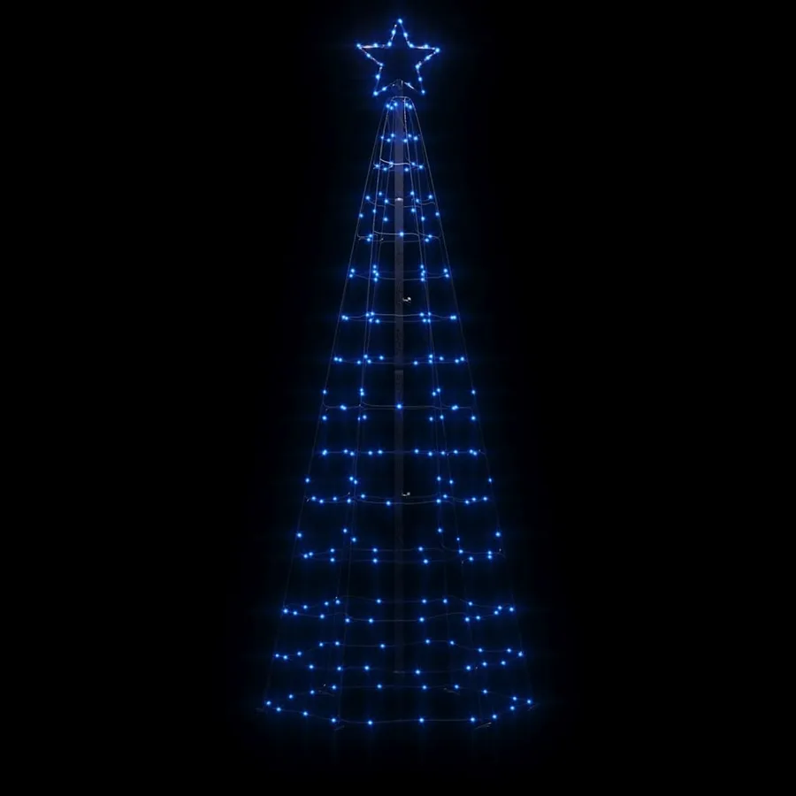Sapin de Noël à LED avec piquets 220 LED bleu 180 cm - 3