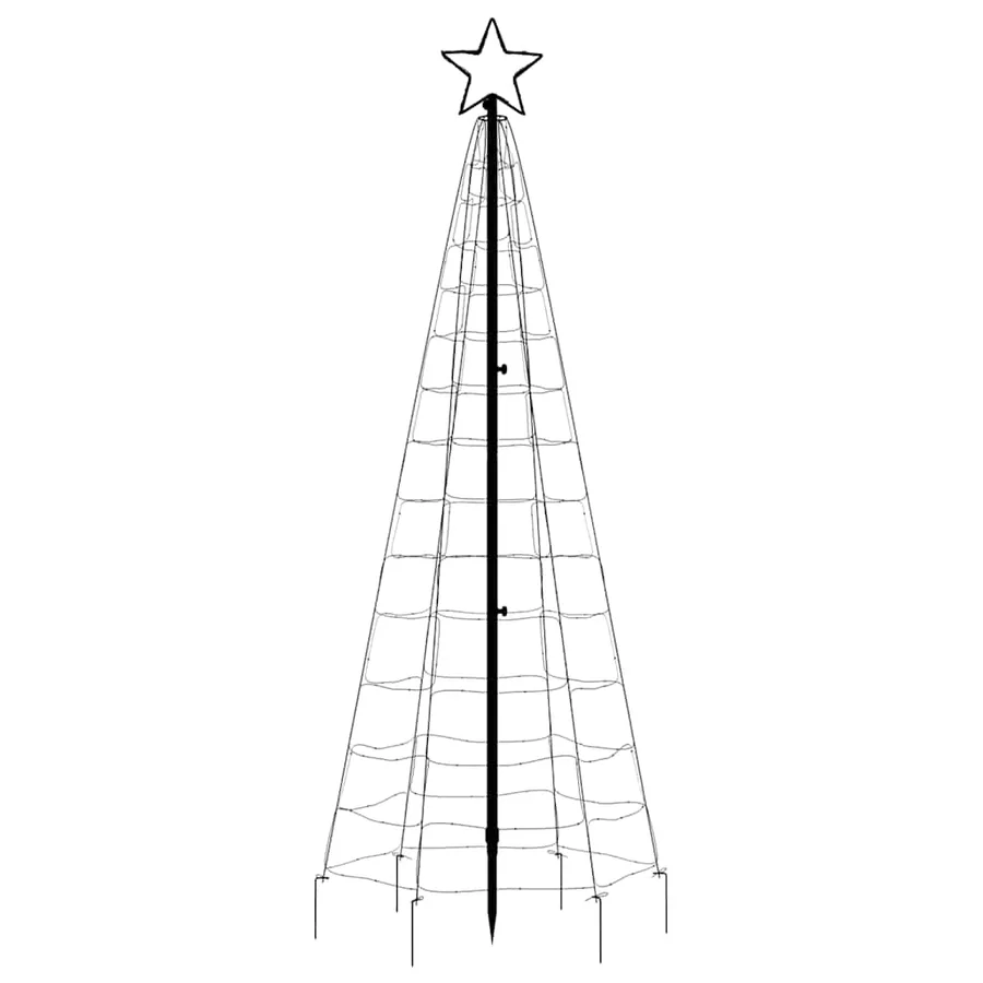 Sapin de Noël à LED avec piquets 220 LED bleu 180 cm - 5