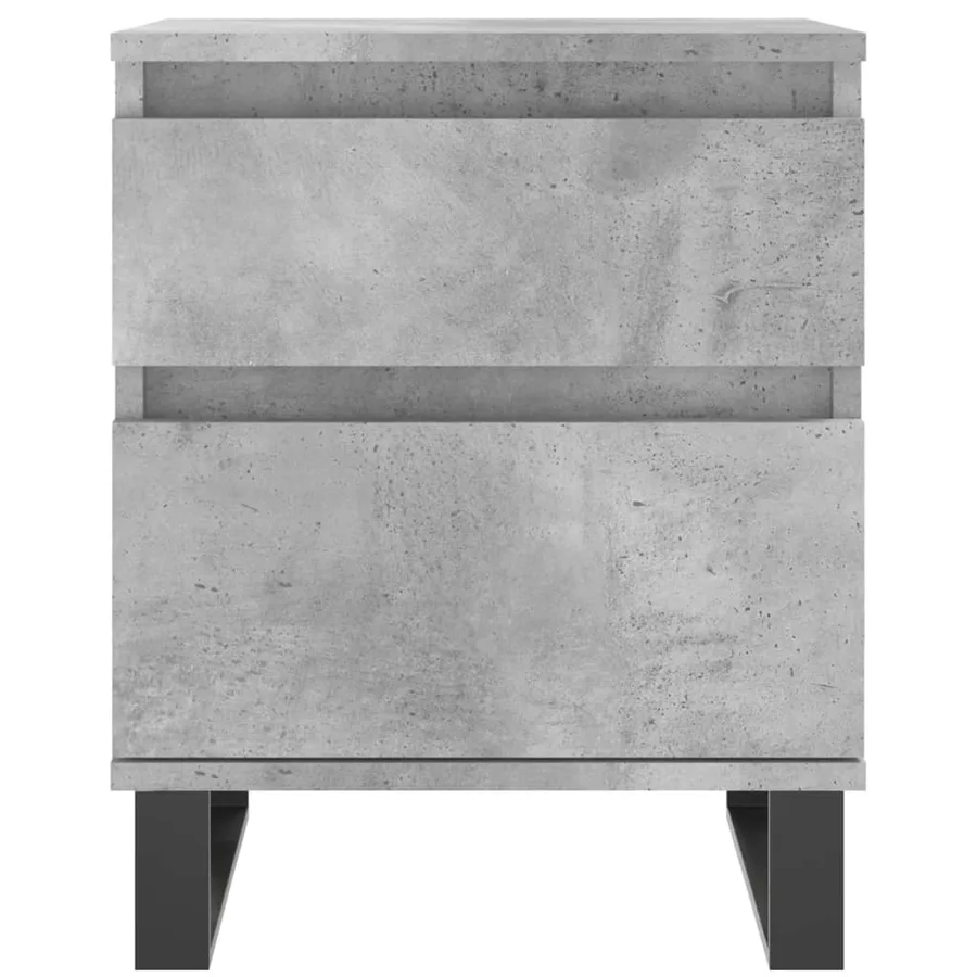 Tables de chevet 2 pcs gris béton 40x35x50 cm bois d’ingénierie - 4