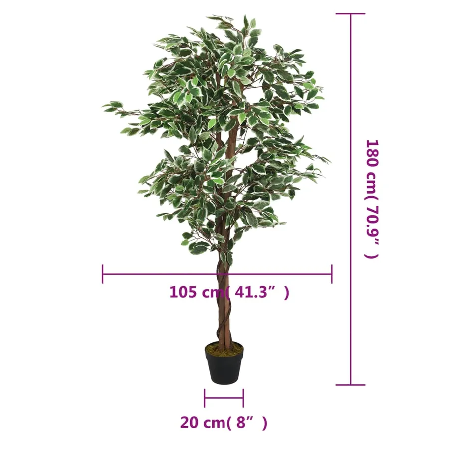 Ficus artificiel 1008 feuilles 180 cm vert - 5