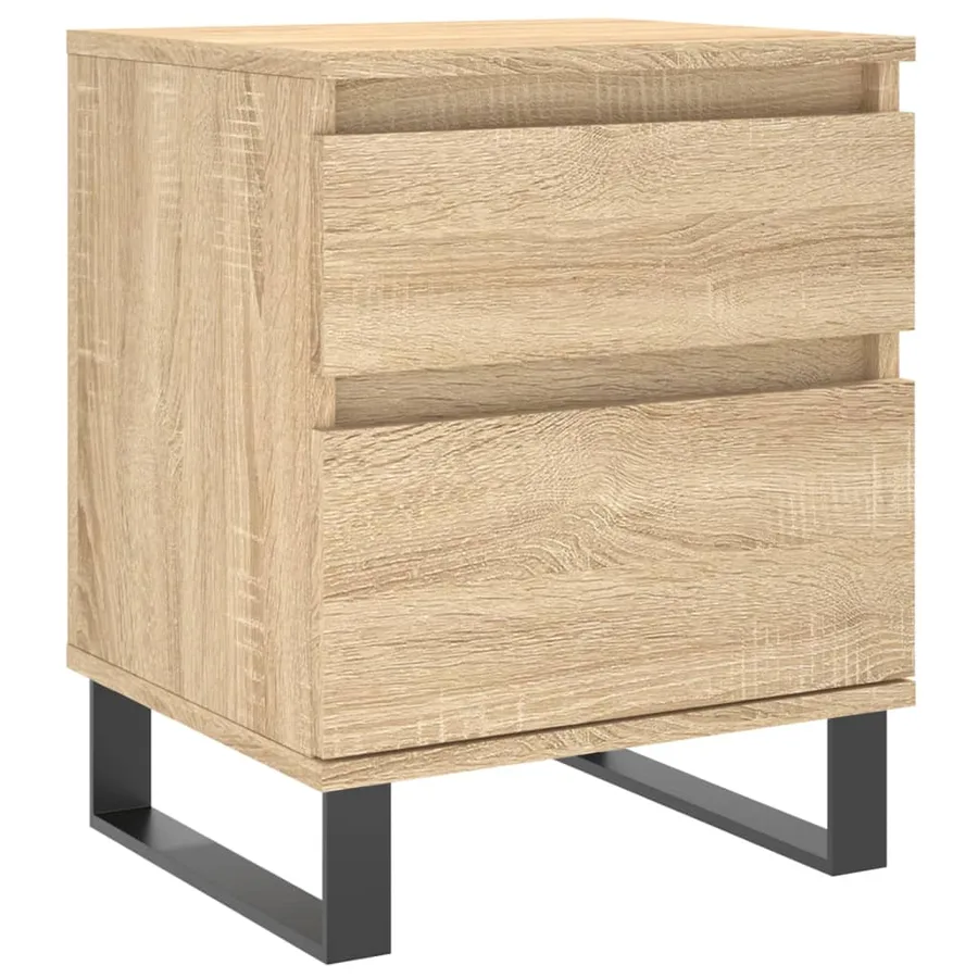 Tables de chevet 2 pcs chêne sonoma 40x35x50 cm bois ingénierie - 3