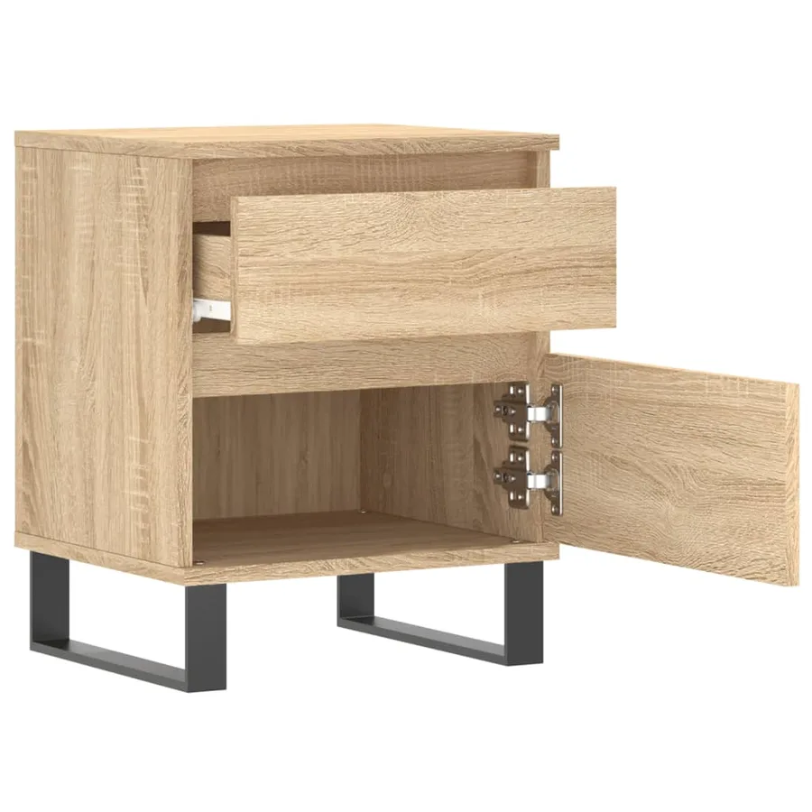Tables de chevet 2 pcs chêne sonoma 40x35x50 cm bois ingénierie - 5