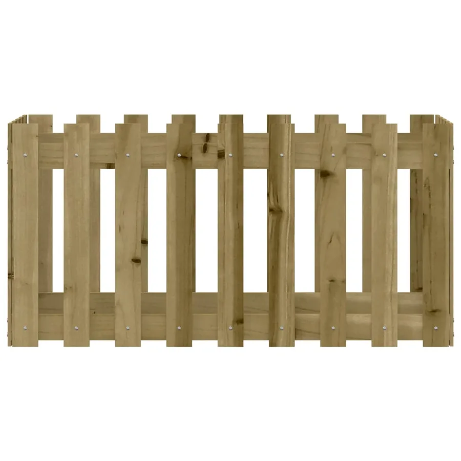 Lit surélevé de jardin design de clôture bois de pin imprégné - 5