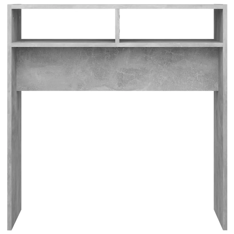 Table console gris béton 78x30x80 cm bois d'ingénierie - 4