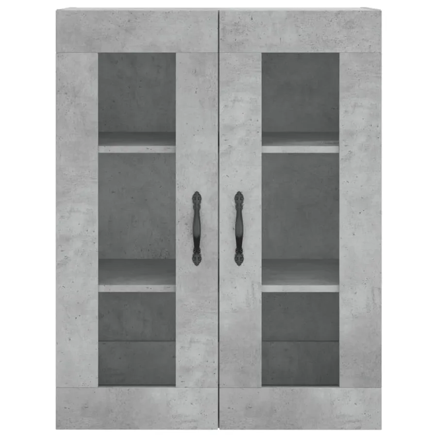 Buffet haut Gris béton 69,5x34x180 cm Bois d'ingénierie - 6