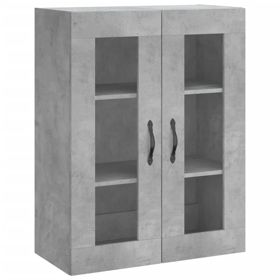Buffet haut Gris béton 69,5x34x180 cm Bois d'ingénierie - 5