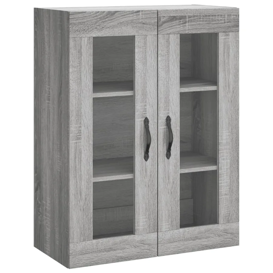 Armoire murale sonoma gris 69,5x34x90 cm bois d'ingénierie - 2