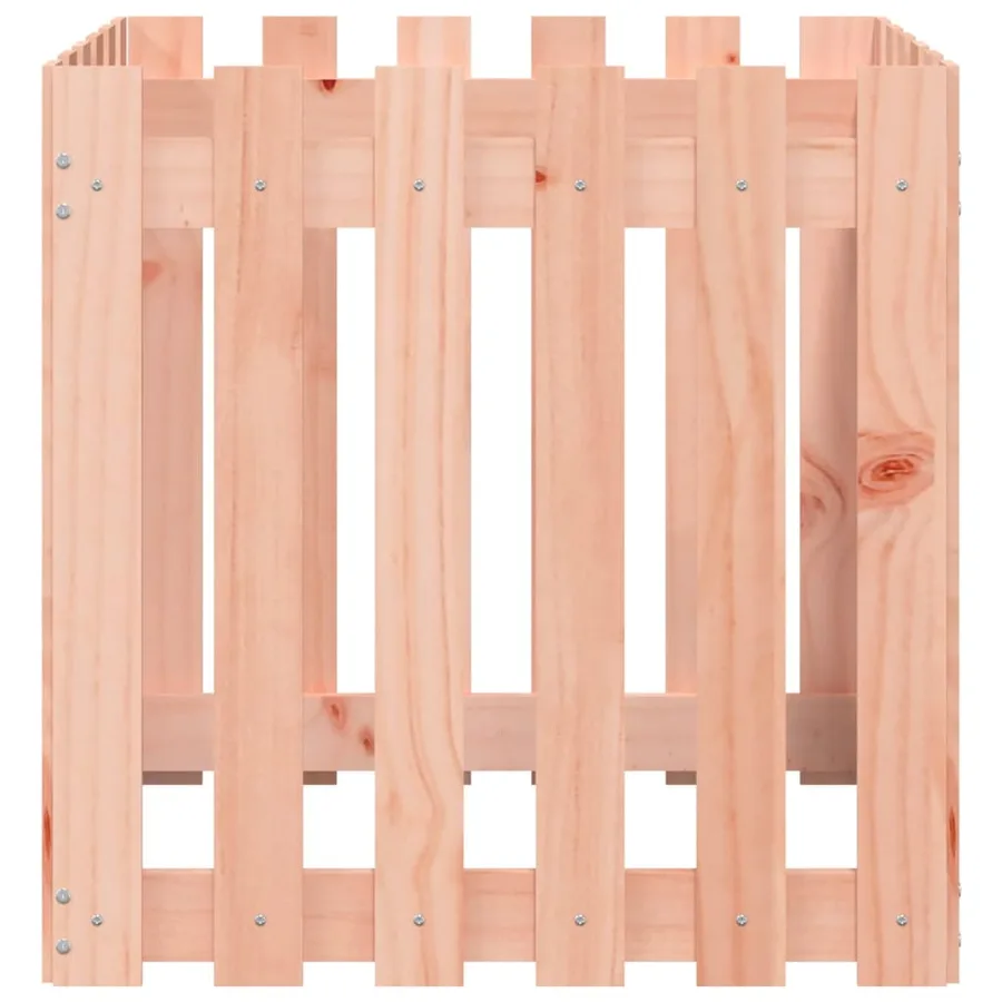Jardinière avec design de clôture 60x60x60 cm Douglas massif - 5