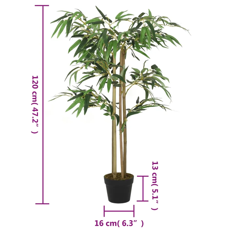 Bambou artificiel 760 feuilles 120 cm vert - 4