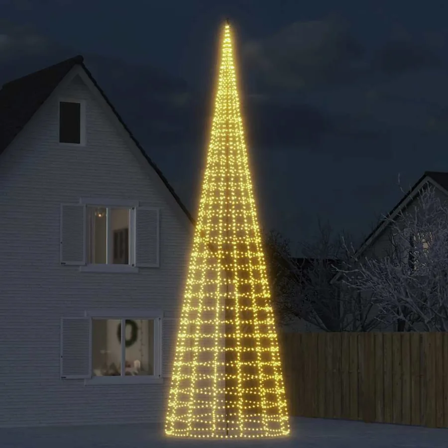 Sapin de Noël à LED 3000 LED blanc 800 cm