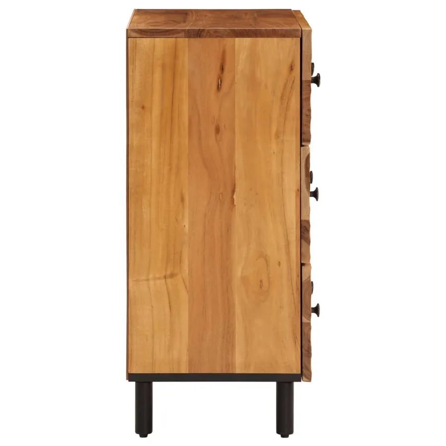 Armoires latérales 2 pcs 60x33x75 cm bois massif d'acacia - 7