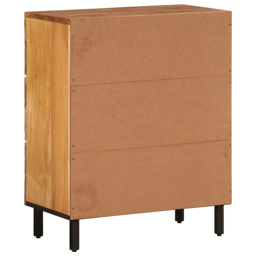 Armoires latérales 2 pcs 60x33x75 cm bois massif d'acacia - 8