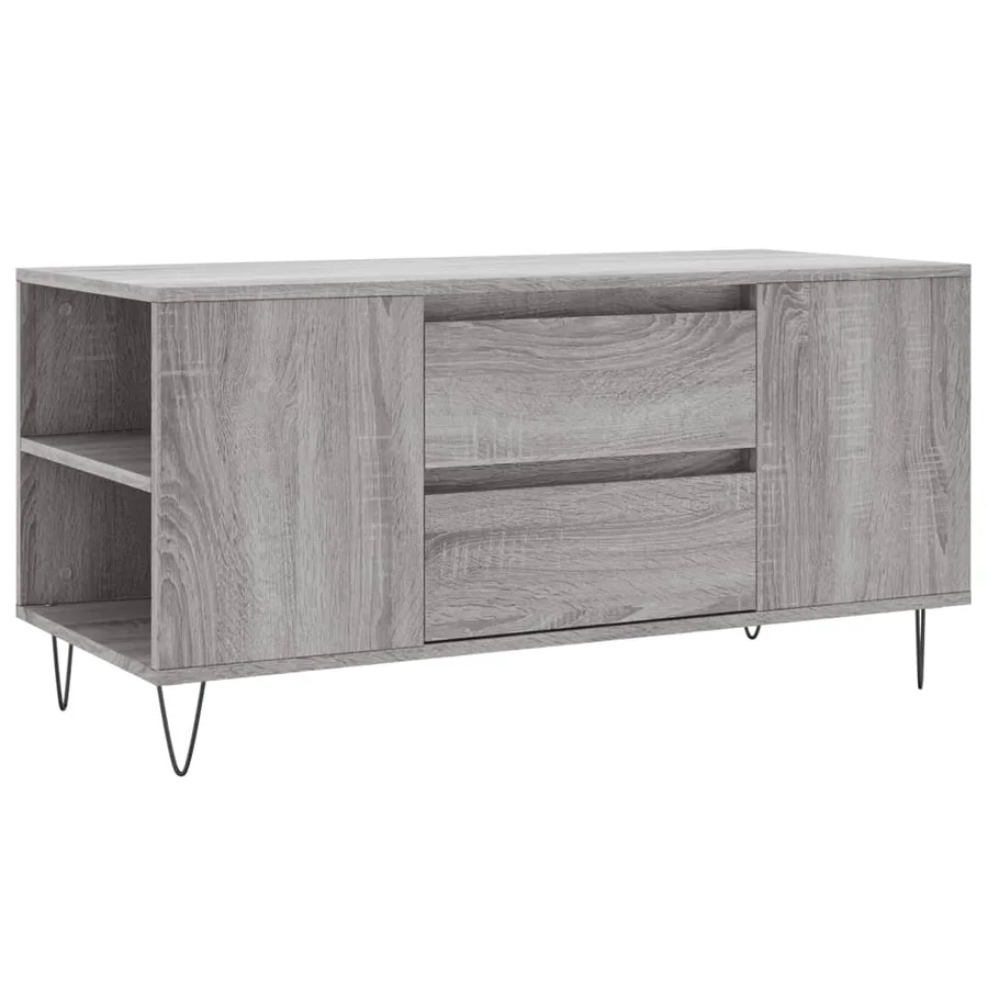 Table basse sonoma gris 102x44,5x50 cm bois d'ingénierie - 2