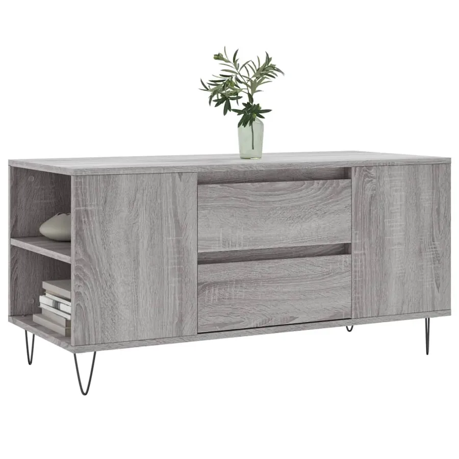 Table basse sonoma gris 102x44,5x50 cm bois d'ingénierie - 3