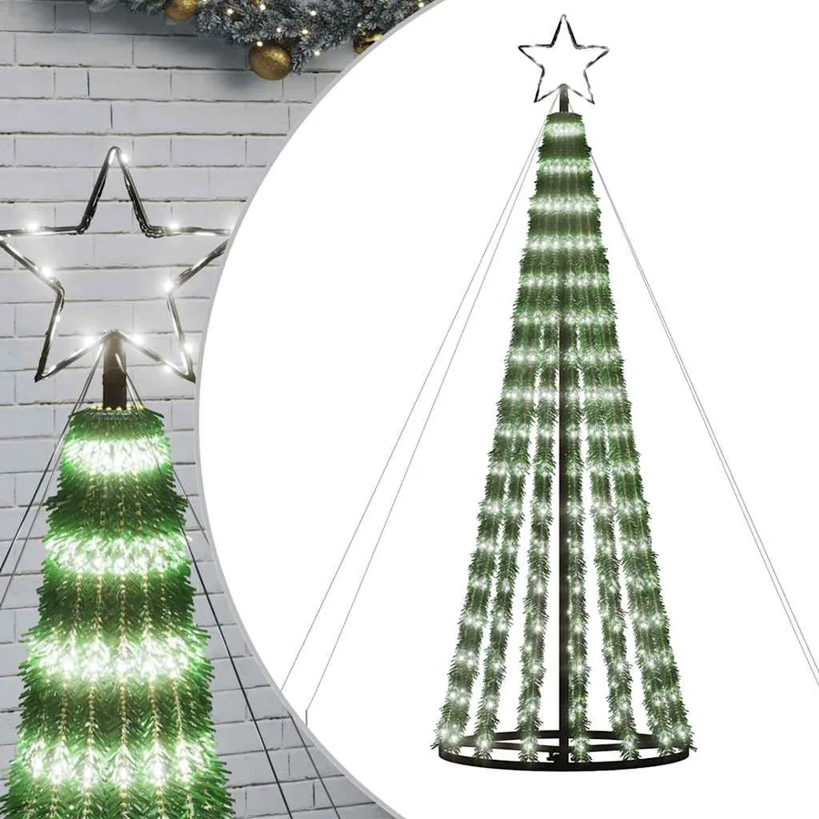 Sapin de Noël à LED 275 LED blanc froid 180 cm - 2