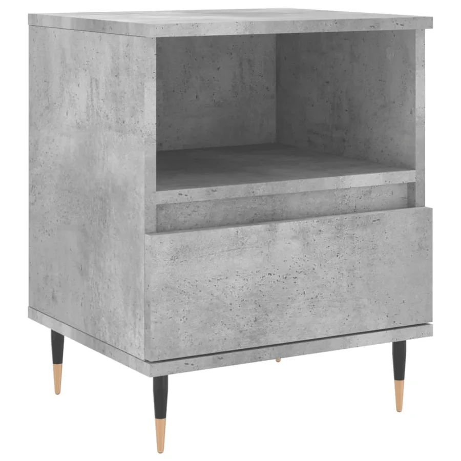 Tables de chevet 2 pcs gris béton 40x35x50 cm bois d’ingénierie - 5