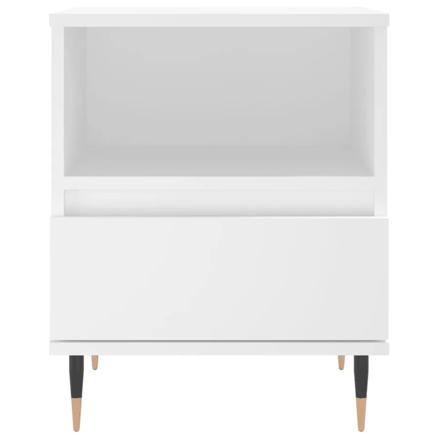 Tables de chevet 2 pcs blanc 40x35x50 cm bois d’ingénierie - 7