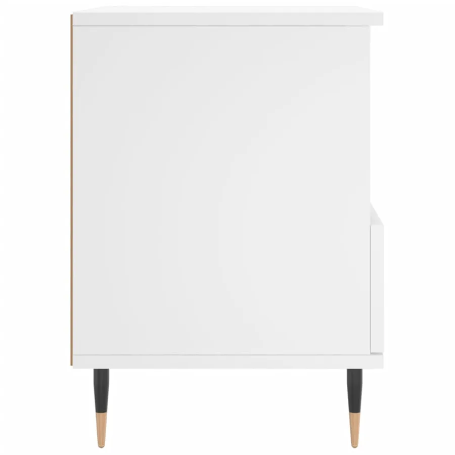 Tables de chevet 2 pcs blanc 40x35x50 cm bois d’ingénierie - 8