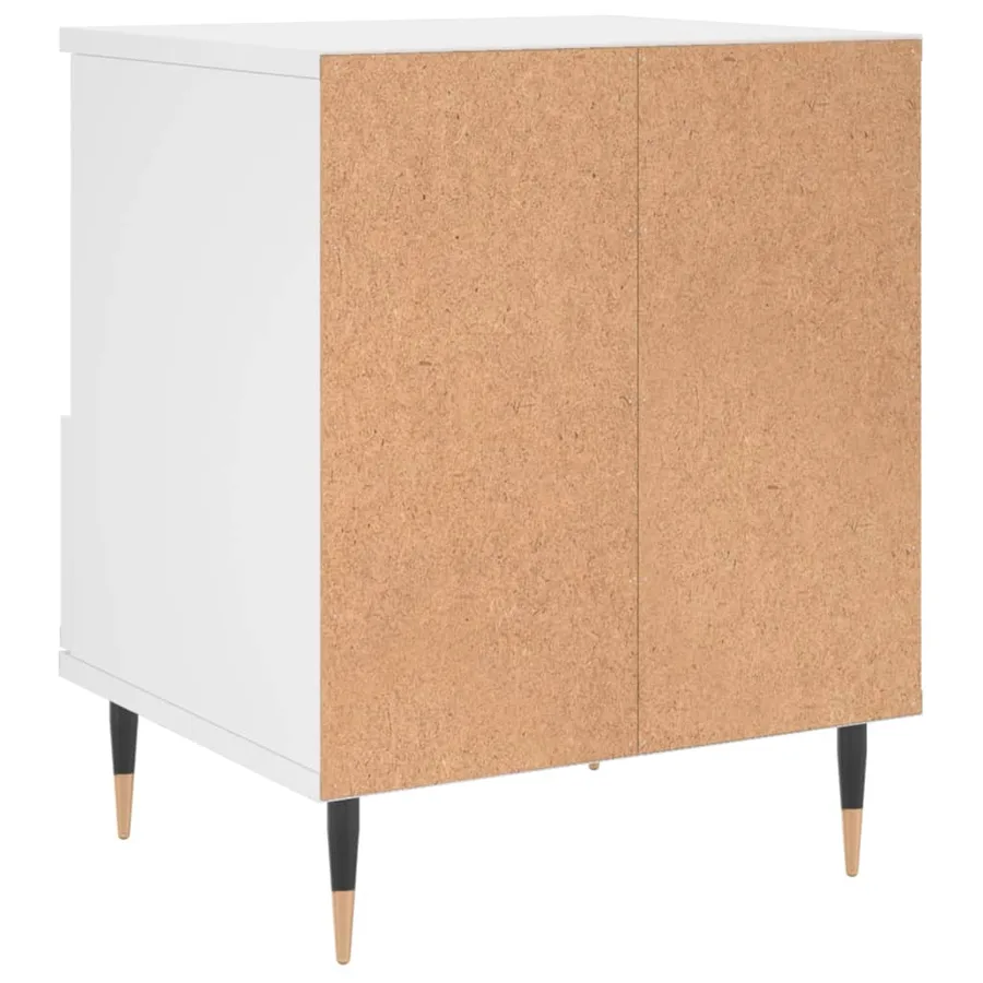 Tables de chevet 2 pcs blanc 40x35x50 cm bois d’ingénierie - 9