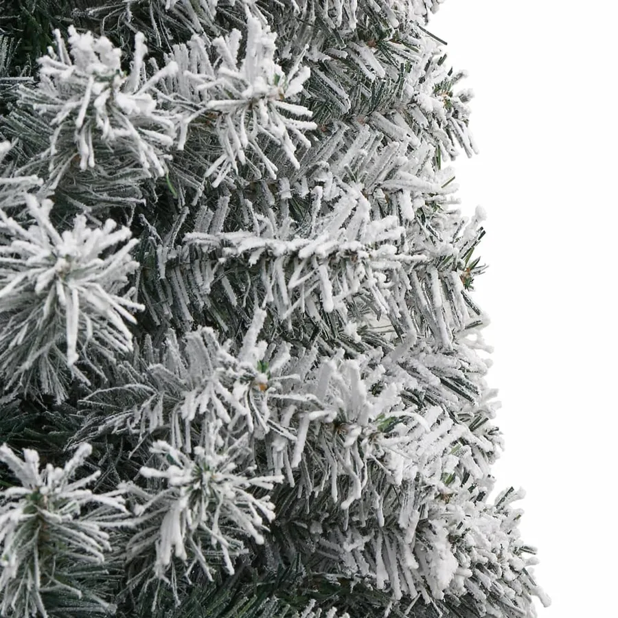 Sapin de Noël mince avec support et flocon de neige 270 cm PVC - 4