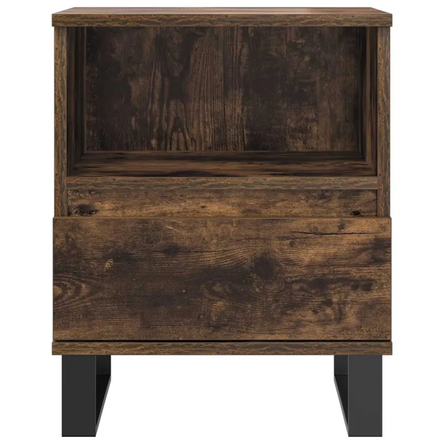 Tables de chevet 2 pcs chêne fumé 40x35x50 cm bois ingénierie - 4