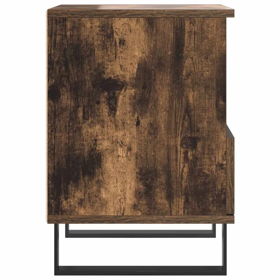 Tables de chevet 2 pcs chêne fumé 40x35x50 cm bois ingénierie - 7