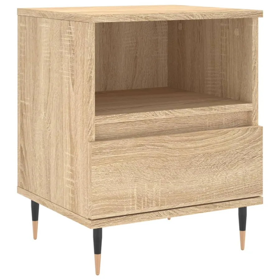 Tables de chevet 2 pcs chêne sonoma 40x35x50 cm bois ingénierie - 5