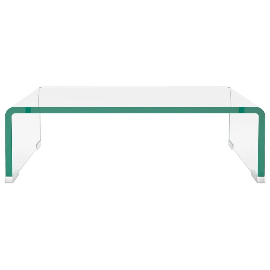 Meuble TV/pour moniteur 40x25x11 cm verre transparent - 3