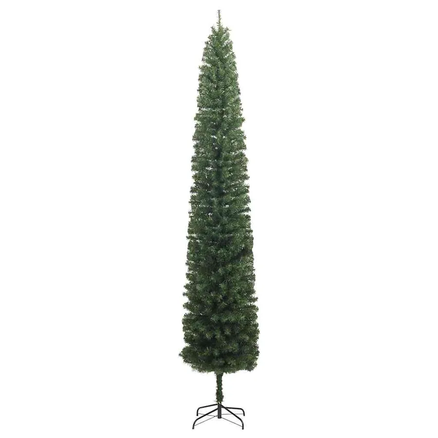 Sapin de Noël mince avec support 210 cm PVC - 3