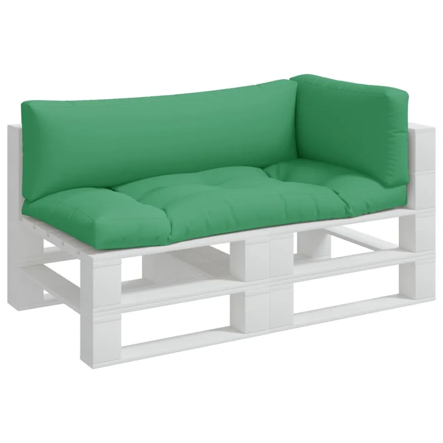 Coussins de palette lot de 3 vert tissu - 3