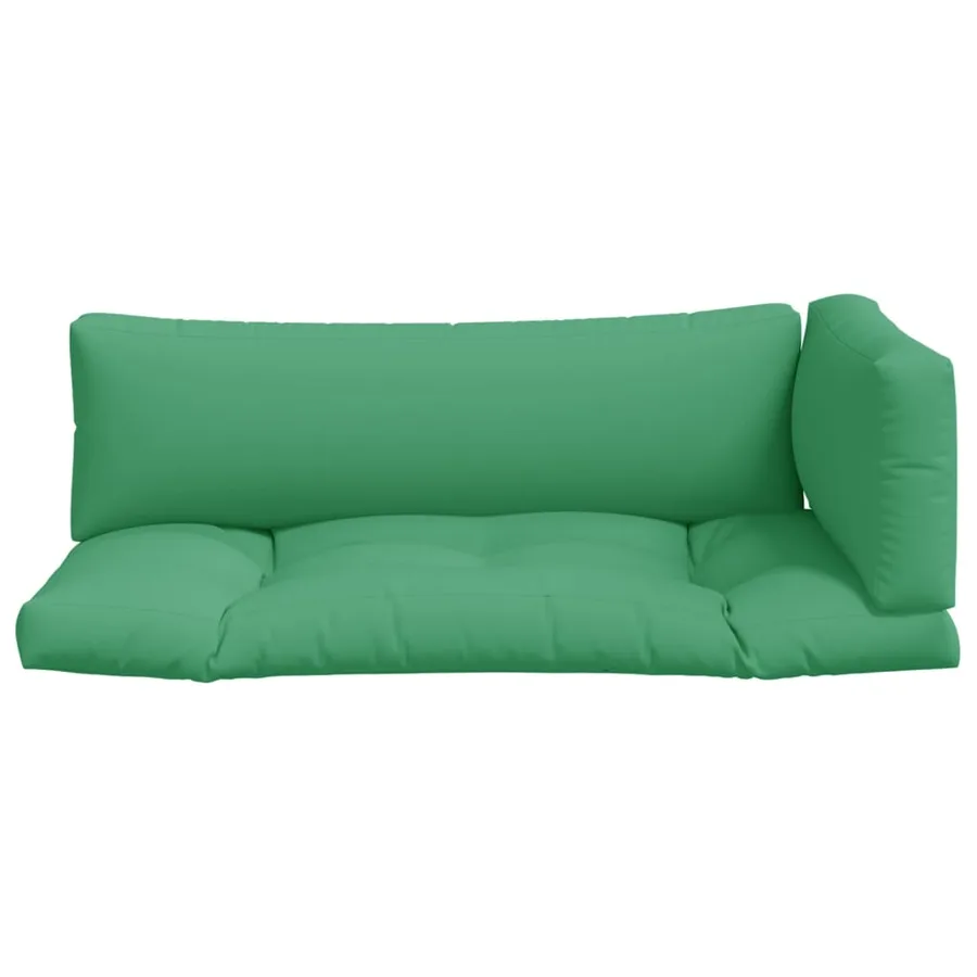 Coussins de palette lot de 3 vert tissu - 4