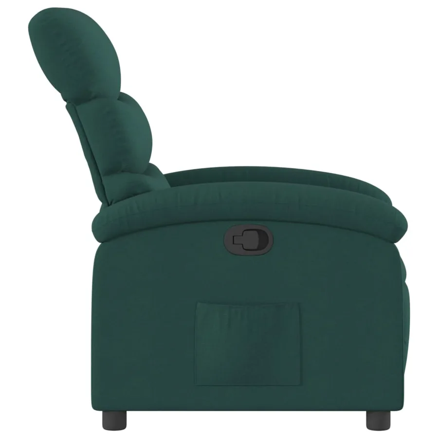 Fauteuil inclinable vert foncé tissu - 4