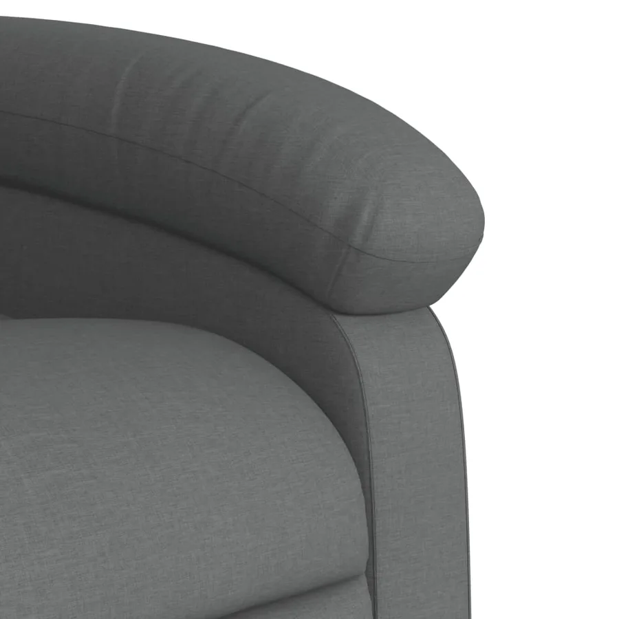 Fauteuil inclinable gris foncé tissu - 8