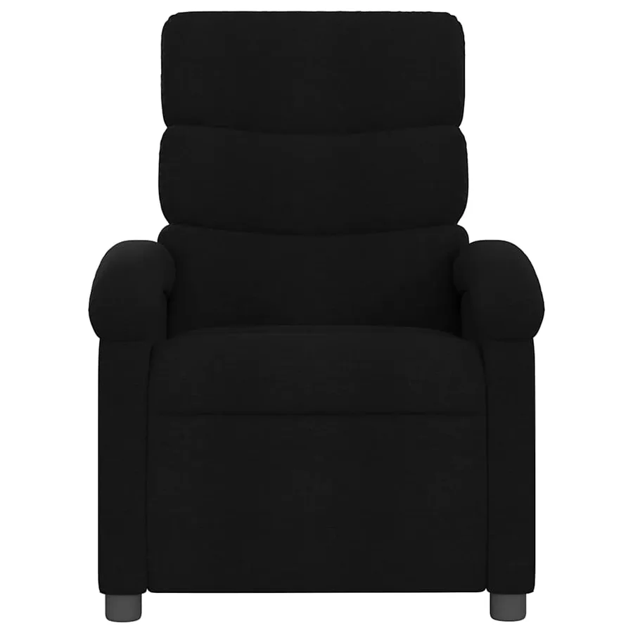 Fauteuil inclinable de massage noir tissu - 4
