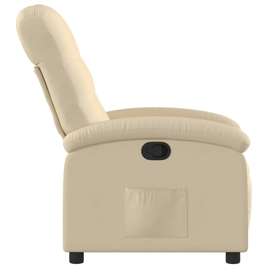 Fauteuil inclinable Crème Tissu - 4